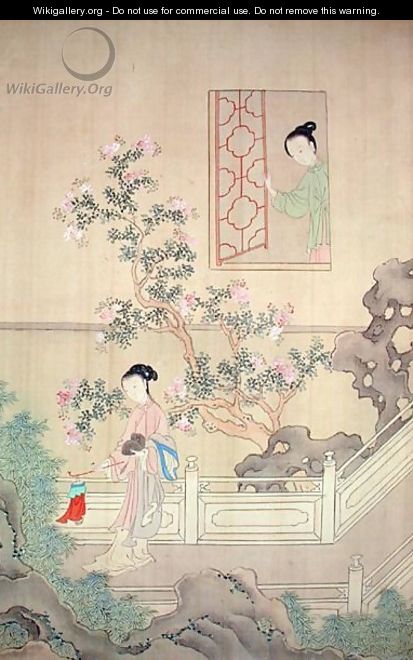 Woman in Garden - Fu Chuiu Ying Shih