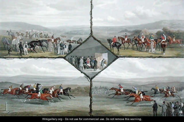Racing Incidents, engraved by Edward Gilbert Hester c.1843-1903 published by Arthur Ackermann, 1876 - William Joseph Shayer