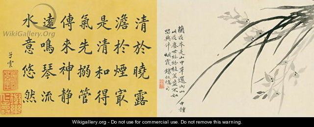 Leaf 10a and 10b, from Master Shen Fengchis Orchid Manual Vol. I, 1882 - Zhenlin Shen