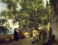 Verandah beside the Sea Shore, Cappucin Monks in the Suburbs of Sorrento, 1827 - Sylvester F. Shedrin