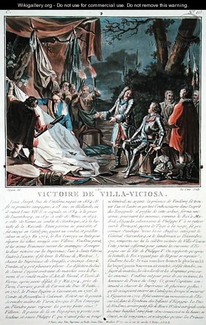 The Victory of Villa-Viciosa, 1710, engraved by Louis Le Coeur fl.1780-1800, 1787 - Antoine Louis Francois Sergent-Marceau