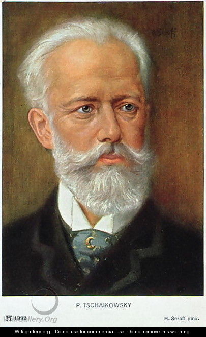 Postcard of Piotr Ilyich Tchaikovsky 1840-93 - H. Serov