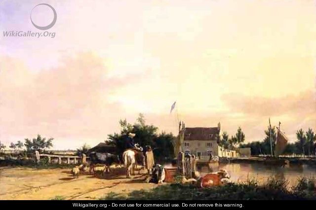 Buckenham Ferry on the River Yare, Norfolk, 1826 - Joseph Stannard