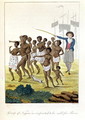 Group of negroes imported to be sold for Slaves in 1793, from Narrative of a Five Years Expedition against the Revolted Negroes of Surinam, by J.G. Stedman, 1796 - John Gabriel Stedman