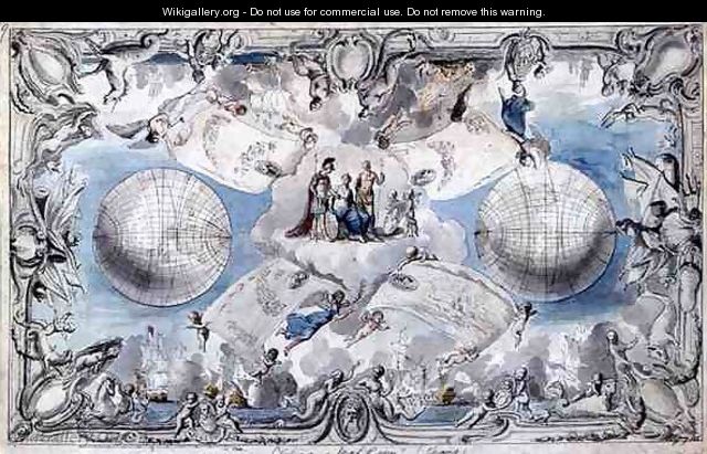 Design for a painted ceiling, 1758 - Michael Henry Spang