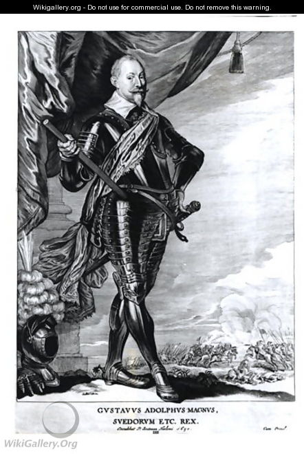 Portrait of Gustavus Adolphus the Great, King of the Swedes 1592-1632, 1650 - Pieter Claesz. Soutman