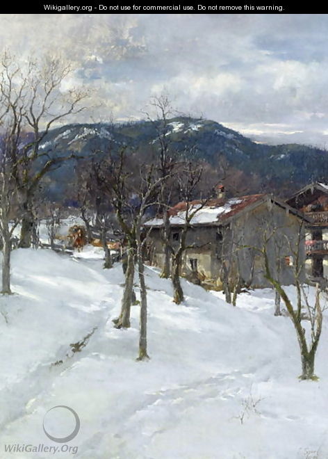 Winter landscape near Kutterling, 1899 - Johann Sperl