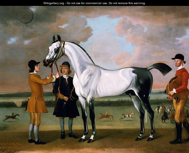 The Duke of Boltons Starling with a jockey and groom at Newmarket, 1734 - Thomas Spencer