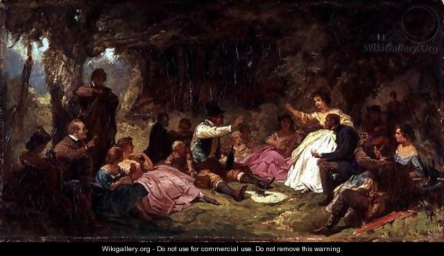 The Picnic, c.1864 - Carl Spitzweg