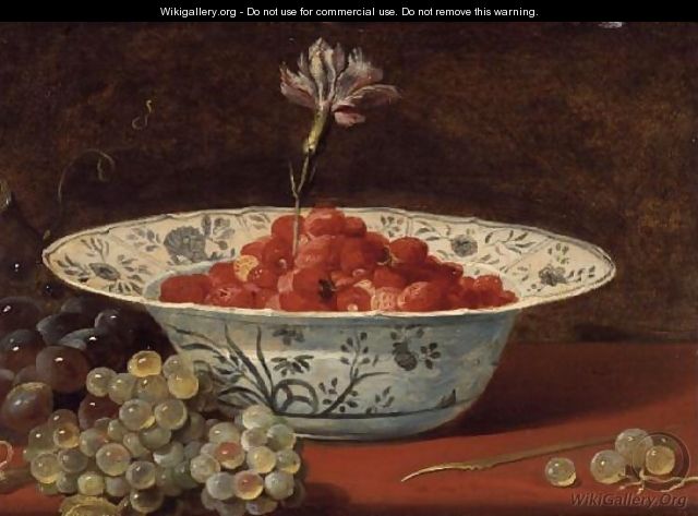 Strawberries with a carnation - Frans Snyders