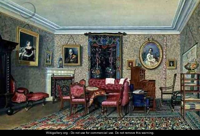 Interior in Pavlino, 1840s - S. Sollogub