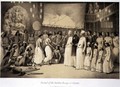 Festival of the Goddess Dourga at Calcutta, from Voyage in India, engraved by Louis Henri de Rudder 1807-81 pub. in London, 1858 - (after) Soltykoff, A.