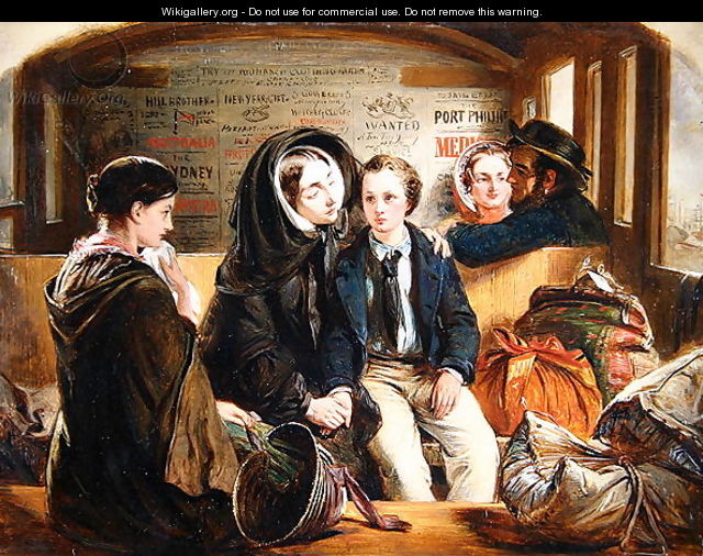 Second Class - The Parting Thus part we rich in sorrow, parting poor., 1855 - Abraham Soloman