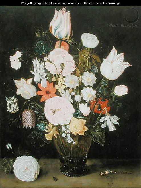 Flowerpiece with Dragonfly - Isaak Soreau