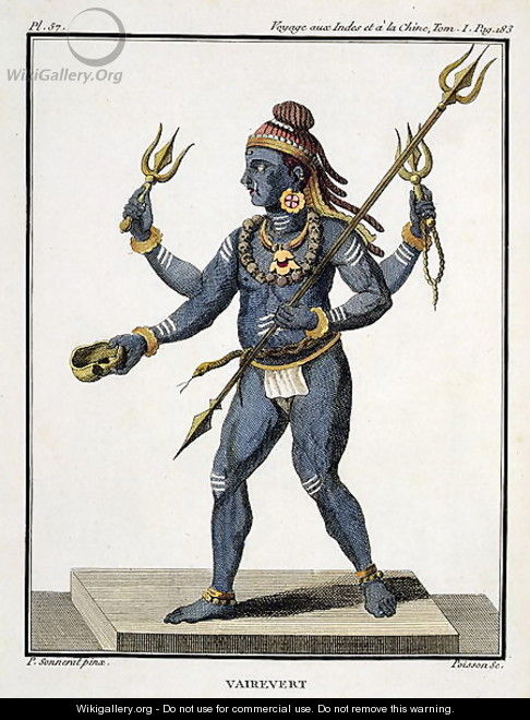 Vairevert, from Voyage aux Indes et a la Chine by Pierre Sonnerat, engraved by Poisson, published 1782 - (after) Sonnerat, Pierre