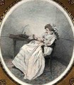 Contemplating the Miniature, engraved and pub. by the artist, 1785 - John Raphael Smith