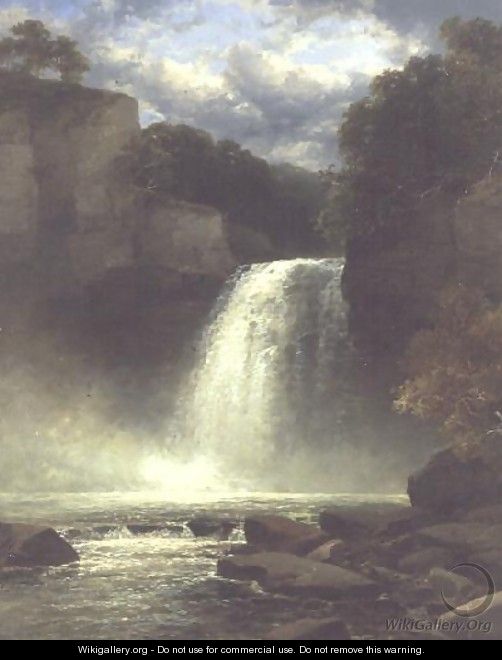 A Waterfall Scene - John Brandon Smith