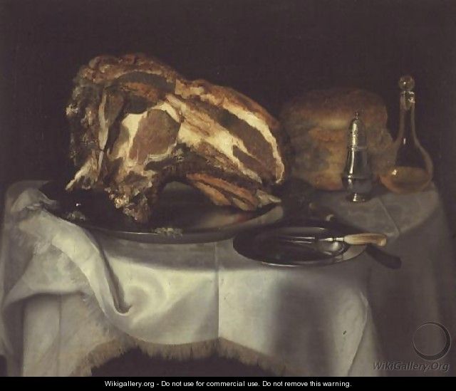 Still Life with Joint of Beef on a Pewter Dish, c.1750-60 - George, of Chichester Smith