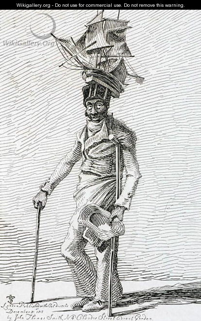 Joseph Johnson, from Etchings of Remarkable Beggars, Itinerant Traders and Other Persons..., 1815 - John Thomas Smith