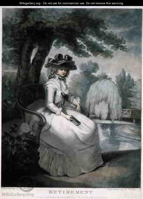 Retirement, engraved by William Ward 1766-1826, pub. by the artist, 1786 - John Raphael Smith