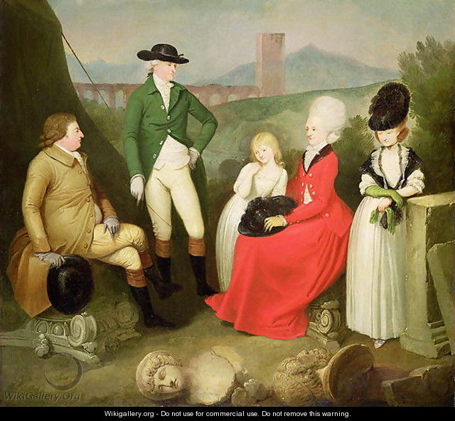 Group Portrait of Aubrey, 2nd Baron Vere of Harmsworth and family - Franciszek Smuglewicz