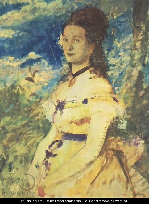 The Artists Wife Dressed in Yellow 1874 - Pal Merse Szinyei