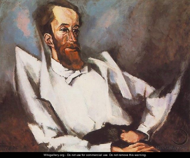 Portrait of Lajos Fulep 1915 - Lajos Tihanyi