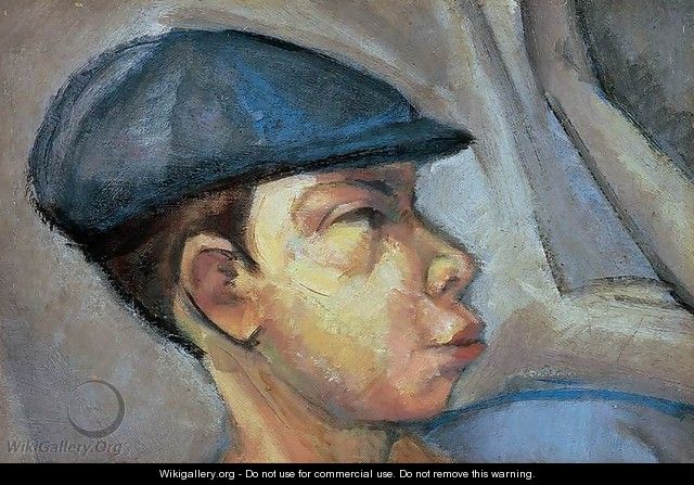 Self-portrait Wearing Cap c. 1910 - Lajos Tihanyi