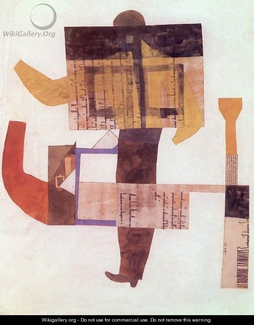 Collage with the Painters Figure 1937 - Lajos Vajda