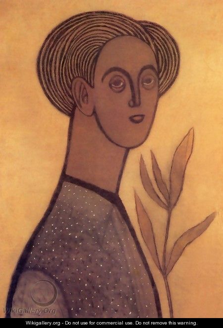 Self-portrait with Lily 1936 - Lajos Vajda