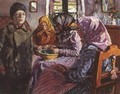 Women Husking Pea 1906 - Izsak Perlmutter