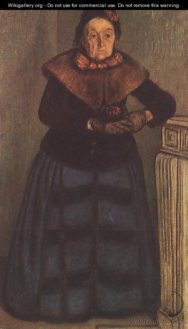 Old Woman with Violet 1895 - Jozsef Rippl-Ronai