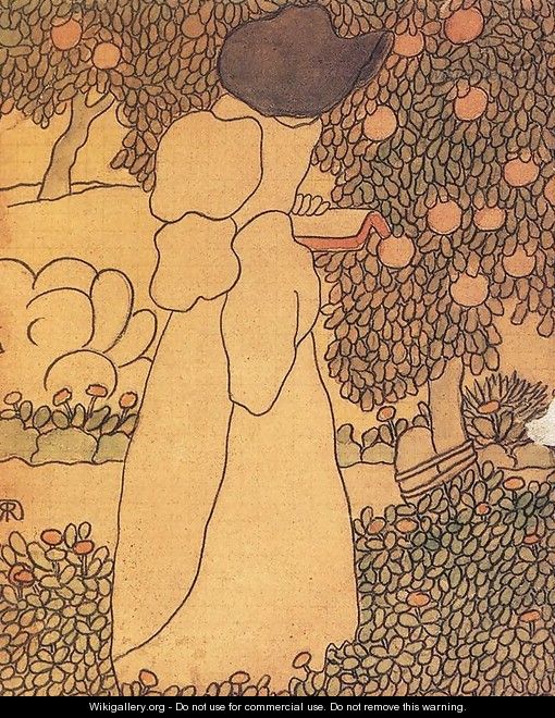 Woman in the Garden Walking Woman 1895 - Jozsef Rippl-Ronai