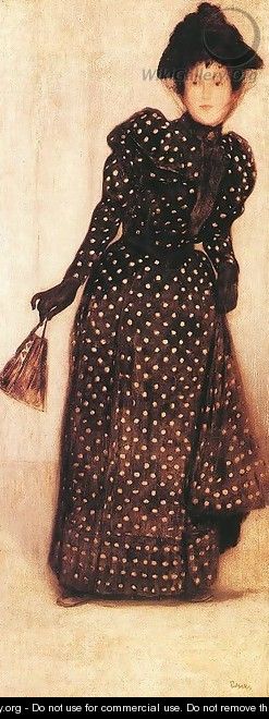Woman Dressed in Polka Dots Robe 1889 - Jozsef Rippl-Ronai