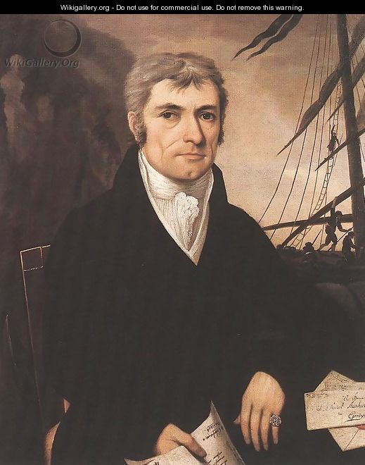 Portrait of Samuel Steinhubl, Merchant of Eperjes 1804 - Janos Rombauer