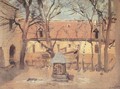 Part of a Courtyard with Well c. 1910 - Laszlo Mednyanszky