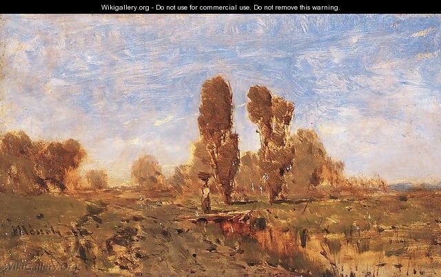 Study of a Landscape 1872 - Geza Meszoly