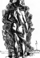 Female Nude Standing, Backwards 1916 - Jozsef Nemes Lamperth