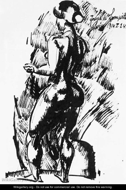 Standing Female Nude 1914 - Jozsef Nemes Lamperth