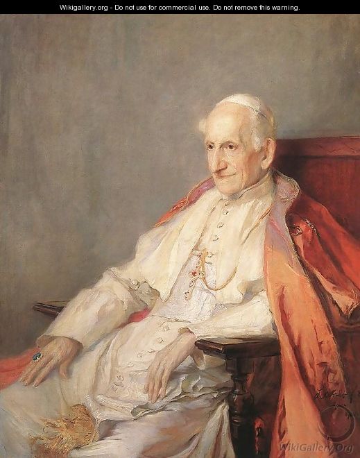 Portrait of Pope Leo XIII 1900 - Fulop Elek Laszlo