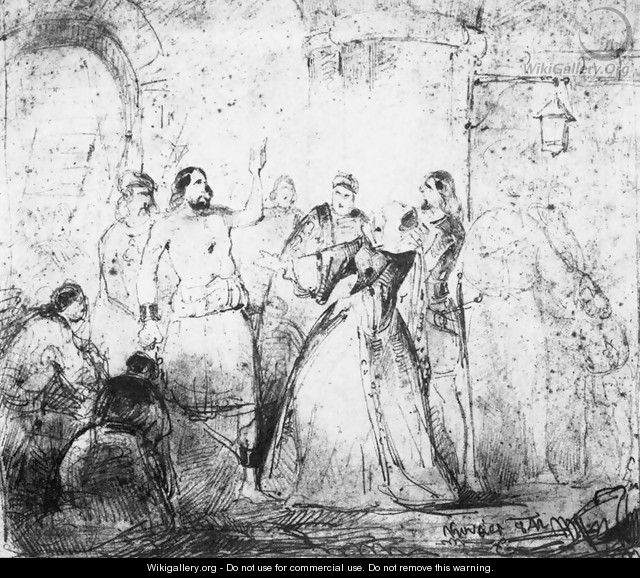 Jacopo Foscari Sent to Exile 1842 - Mihaly Kovacs