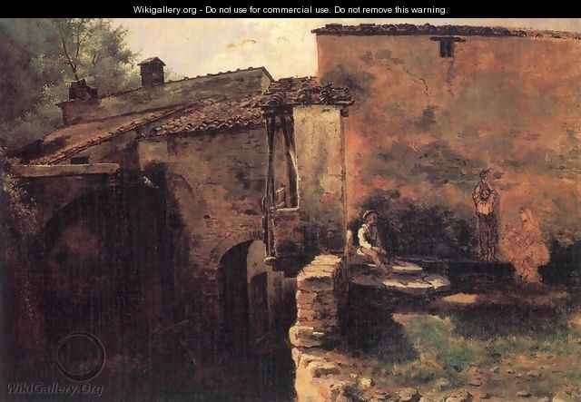 Watermill in Italy 1843 - Mihaly Kovacs