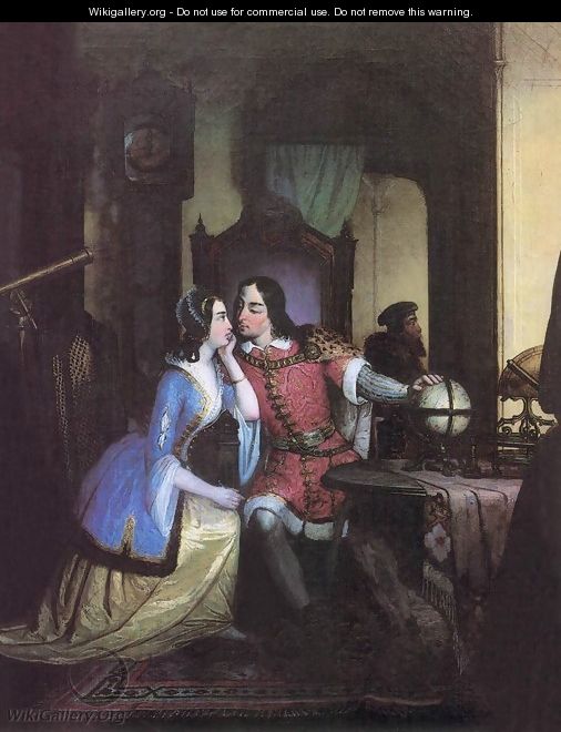 King Matthias and the Daughter of the Mayor of Breslau 1842 - Mihaly Kovacs