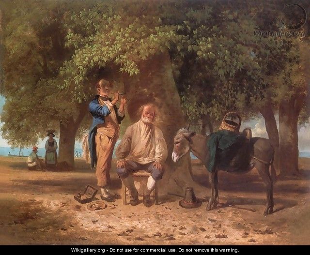 Travelling Barber 1863 - Ferenc Marko