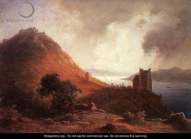 View of Visegrad with the Solomon Tower 1882 - Antal Ligeti