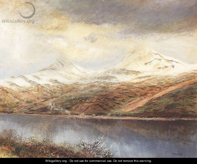 Mountain Landscape with Lake - Laszlo Mednyanszky