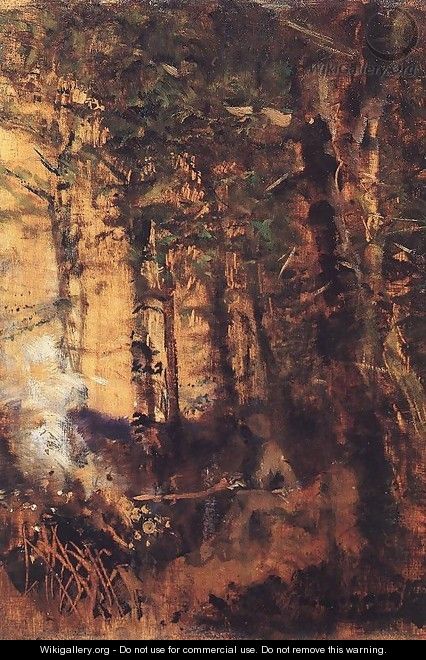 View of the Forest 1890-91 - Laszlo Mednyanszky