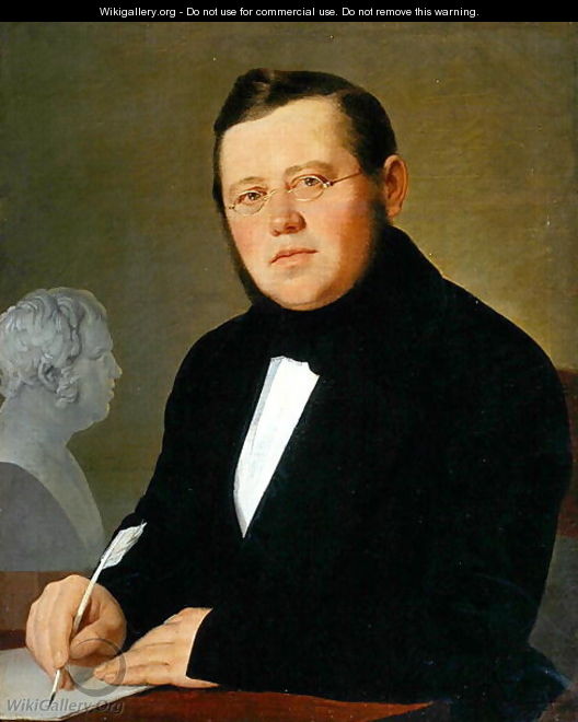Portrait of the Author Michail Sagoskin, 1830s - Vasili Andreevich Tropinin