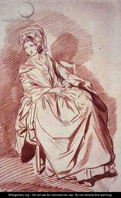 Study of a Seated Lady - Louis Rolland Trinquesse