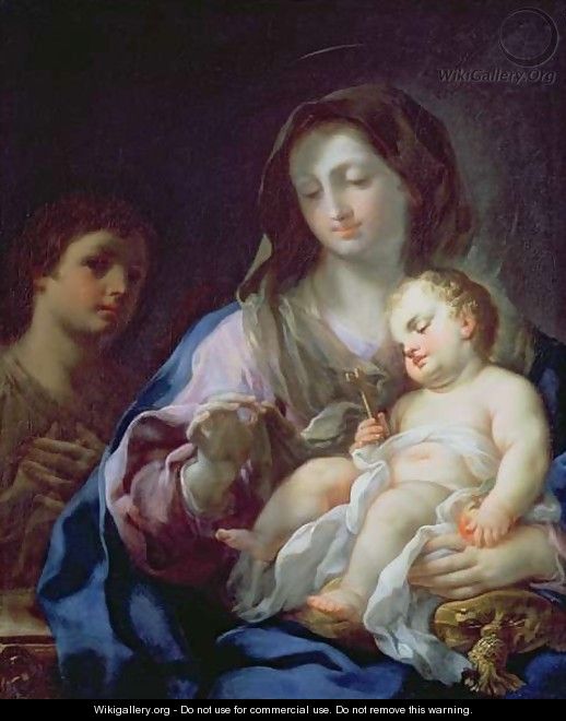 Madonna and Child with St. John the Baptist - Francesco Trevisani
